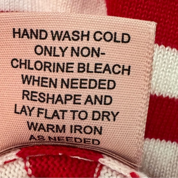 Philosophy Republic Red White Striped Lightweight Sweater Heart – Size 1X - Picture 3 of 6